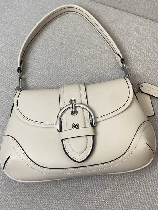 Coach Handbags - COACH The Soho Flap Off White Smooth Leather Shoulder Bag